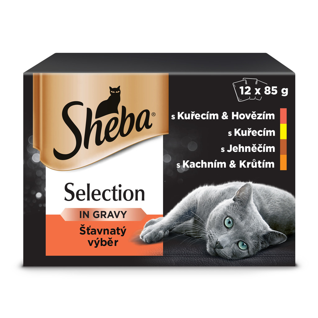 Sheba pro dospělé kočky šťavnatý výběr ve šťávě 48 x 85 g
