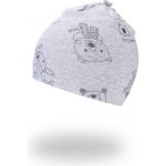 Little Angel Čepice smyk natahovací Tisk Outlast ® Šedý melír zvířátka – Hledejceny.cz