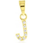 Gemmax Zlatý přívěsek Písmeno J se zirkony GLPYB 85241 – Hledejceny.cz