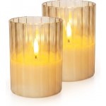 Solight sada 2x LED skleněné svíčky, časovač, 7,5x10cm, 2x AA – Hledejceny.cz