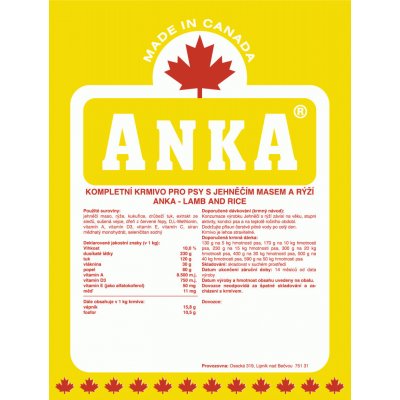 Anka Lamb & Rice 10 kg – Zbozi.Blesk.cz
