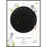 Jen tak z lásky Hvězdná mapa životního okamžiku - Váš originální dárek s hloubkou Rozměr plakátu: 50 × 70 cm (tištěný plakát), Barva pozadí: Planeta – Zboží Dáma