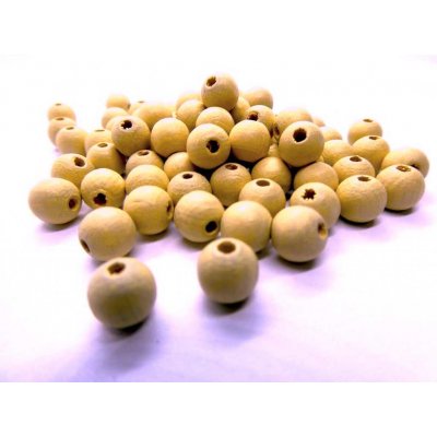 Pro Háčkování Dřevěný korálek 8 mm béžový – Zboží Dáma