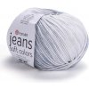 Příze Pletací / háčkovací příze YarnArt JEANS SOFT COLORS 6208 šedá, melírovaná, 50g/160m