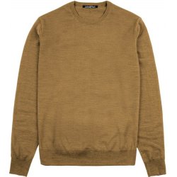 John & Paul jemný vlněný svetr z merino vlny (U-neck) hořčicový