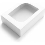 KRAFTHOUSE.EU Dárková krabička bílá obdelníková s okénkem KM-015WO Okno: Čtvercové – Zboží Dáma