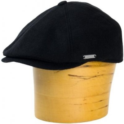 vlněná bekovka s knoflíkem a podšívkou černá – Sleviste.cz