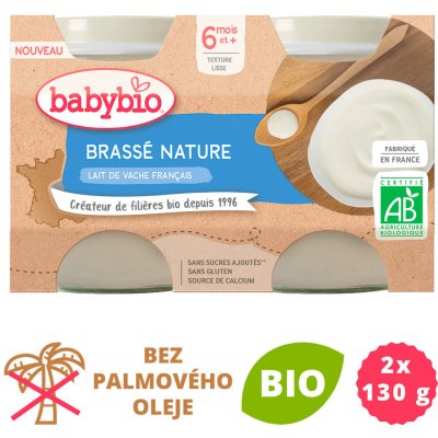 Babybio Brassé z francouzského mléka natur 2 x 130 g – Zboží Mobilmania