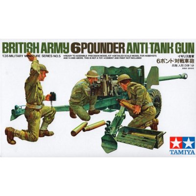 Tamiya British Army 6 Pounder Anti Tank Gun 1:35 – Zboží Mobilmania