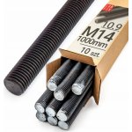 Závitové tyče kolíků Lun Fix M14 1000 mm kl. 10.9 černé 10 ks