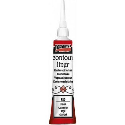 Pentart Konturovací liner univerzální 20 ml ČERVENÁ – Zboží Dáma