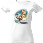 Tričko s potiskem surfař dámské Bílá – Zboží Dáma