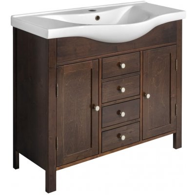 SAPHO AMBRA umyvadlová skříňka 96x82x34,5cm, mořený smrk AB1040 – Zboží Dáma