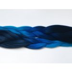 Kanekalon EZ Braid - II. jakost - VÝPRODEJ Barva: FR-34 (black-blue shaded, ombré černá-modrá) – Zboží Mobilmania
