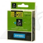 Dymo originální páska do tiskárny štítků, Dymo, 40918, S0720730, černý tisk/žlutý podklad, 7m, 9mm, D1 – Zboží Živě