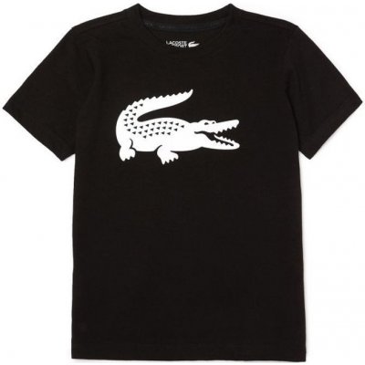 Lacoste Boys SPORT Tennis Technical Jersey Oversized Croc t-shirt black