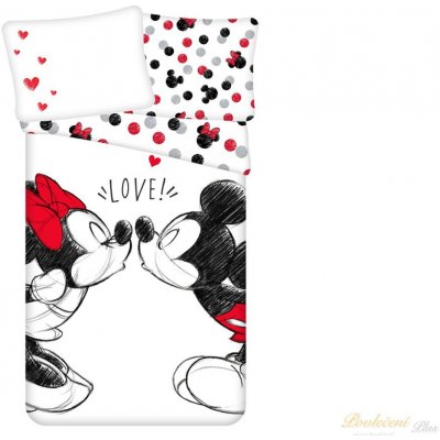 Jerry Fabrics Povlečení Mickey and Minnie Love 04 140x200 70x90 – Zboží Mobilmania