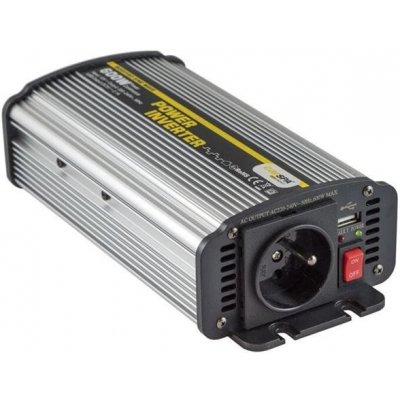Carspa CAR600U-122 12V/230V+USB 600W, modifikovaná sinus – Hledejceny.cz