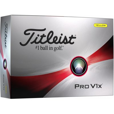 Titleist Pro V1x 2023 žluté 12 ks