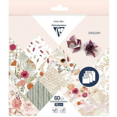 Sada papírů Clairefontaine ORIGAMI 60 listů mix velikostí Dried Flowers – Hledejceny.cz