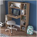 Asir | Pracovní stůl s policí RANI 113,2 x 141,8 cm hnědá | AS1746 – Sleviste.cz