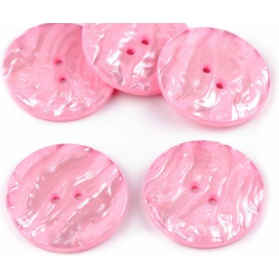 Knoflík perleťový velikost 60", střední, 15 růžová perleť – Hledejceny.cz