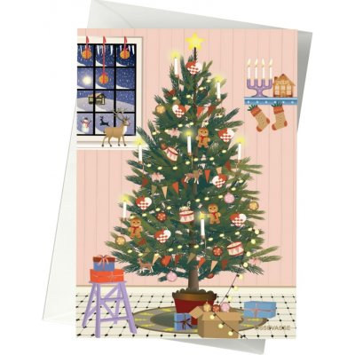 ViSSEVASSE Vánoční přání Glowing Christmas Tree, multi barva, papír – Zboží Dáma