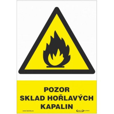 POZOR Sklad hořlavých kapalin 297x210 mm - plast – Hledejceny.cz