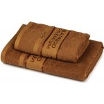 4Home sada Bamboo Premium osuška a ručník hnědá 50 x 100 cm 70 x 140 cm