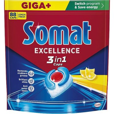 Somat Excellence 3v1 kapsle do myčky Lemon 88 ks – Zboží Dáma