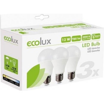 Solight žárovka LED E27 12W A60 bílá teplá ECOLUX