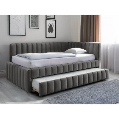 Textilomanie Comfino velvet s přistýlkou šedá – Zboží Mobilmania