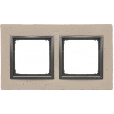 Simon DRN2/93 Betonový rámeček 2-násobný světlý beton/antracit – Hledejceny.cz