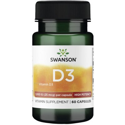 Swanson Vitamín D3 High Potency 60 kapslí – Hledejceny.cz