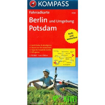 Kompass 2011 Berlin und Umgebung Potsdam mapa 1:7.