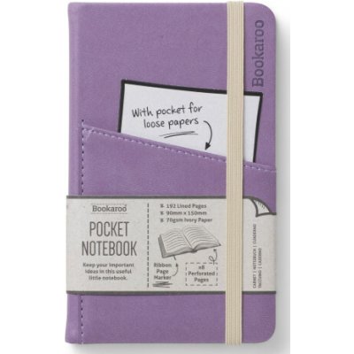Bookaroo Pocket Notebook A6 Journal Aubergine – Zboží Živě