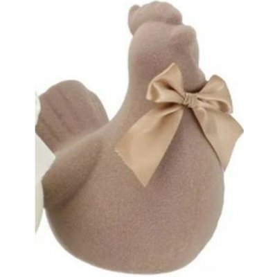 daan kromhout Šedá gigantická velikonoční slepice s mašlí Chicken Easter Flock XL - 38*29*42 cm – Hledejceny.cz
