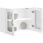 vidaXL se skleněnými dvířky "Lucca" z vysoce lesklého bílého dřeva - 11461.853849 – Sleviste.cz