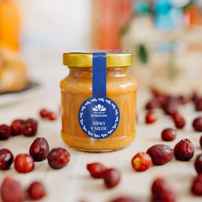 Včelařství Domovina Šípky v medu 170 g – Zboží Dáma