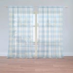 Záclony Čtvercový vzor: 2 ks - 150x250 cm - Sablio – Hledejceny.cz
