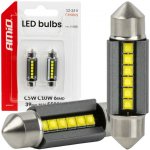 AMIO LED žárovky sufit 39mm C5W C10 bílá, 6SMD 2525, Canbus, 12/24V - 2ks – Hledejceny.cz