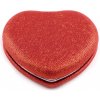 Kosmetické zrcátko Prima-obchod Kosmetické zrcátko srdce metalické 5 červená