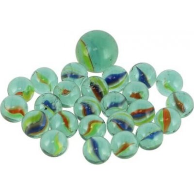 Teddies Kuličky cvrnkací skleněné 25 ks v síťce – Zboží Dáma