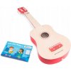 Dětská hudební hračka a nástroj New Classic Toys kytara DeLuxe přírodní červená