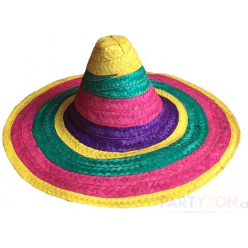 mexické sombrero barevné 50 cm