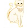 Brož Biju brož bílá kočička se stuhou 9001362
