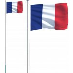 zahrada-XL Vlajka Francie a stožár 6,23 m hliník