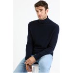 Celio Jehigh pánský kašmírový svetr s rolákem tmavě modrý – Zboží Dáma