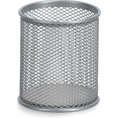 ZELLER Stojánek na tužky kovový stříbrný 8 × 9,5 cm – Zboží Dáma
