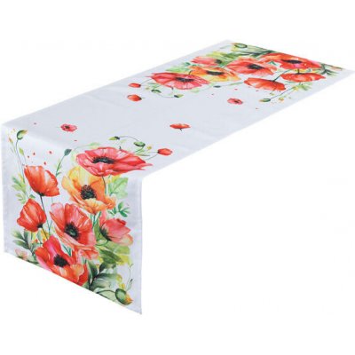 decoDoma Běhoun s potiskem ČERVENÉ VLČÍ MÁKY 40x110 cm – Zboží Dáma